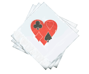 Card Suits Beverage Napkins