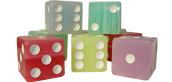 Tropical Colors 2 Inch Dice