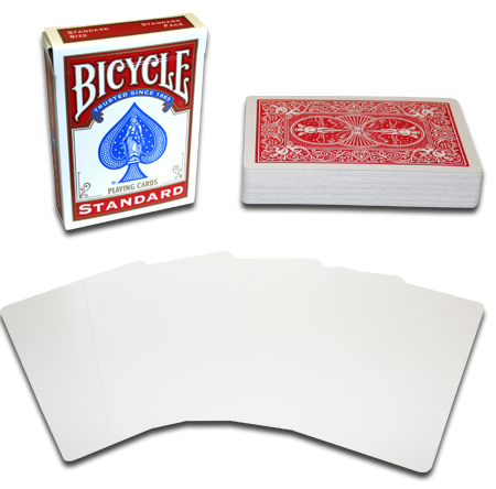 Bicycle Blank Face Blank Back Deck New 