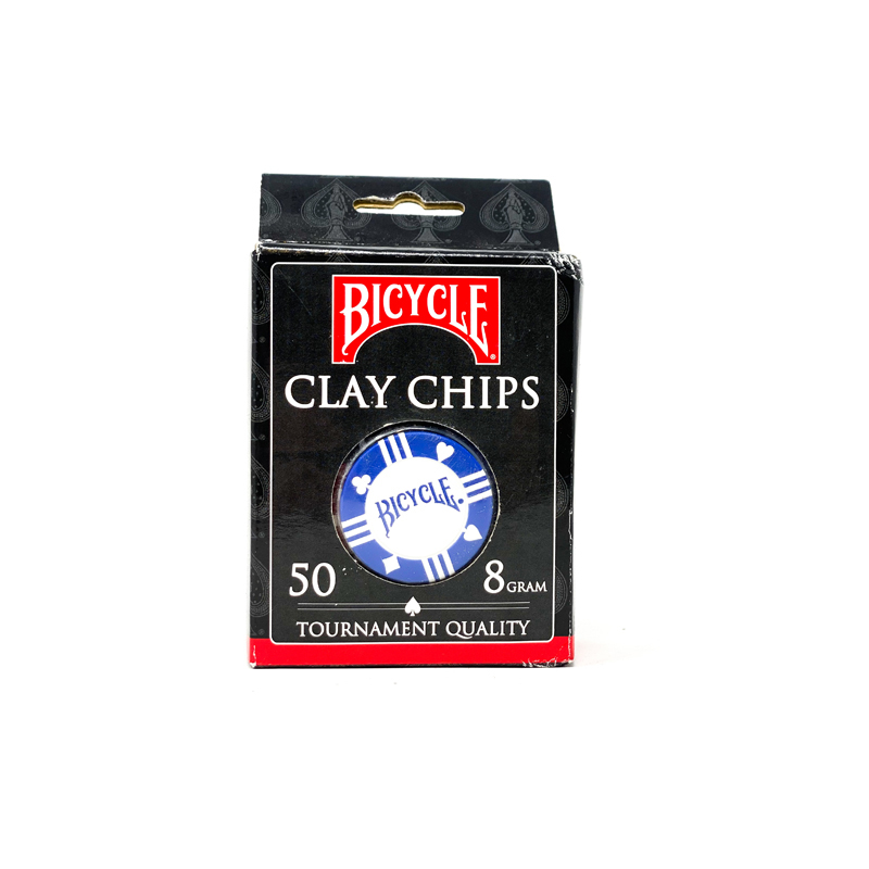 Bicycle 8 Gram 50 Count 2-Color Clay Poker Chips 