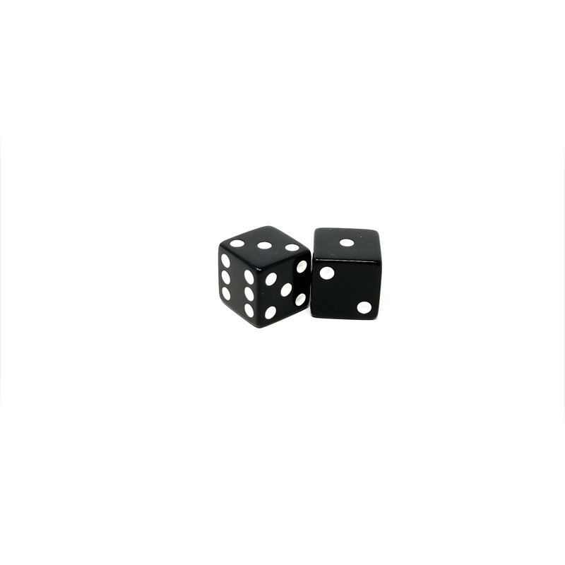 BLACK OPAQUE DICE PAIR 