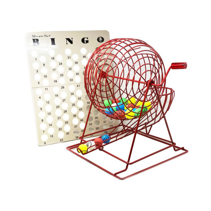 with ping-pong balls PROFESSIONAL BINGO CAGE SET