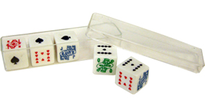 Poker Dice Set in Plastic Box