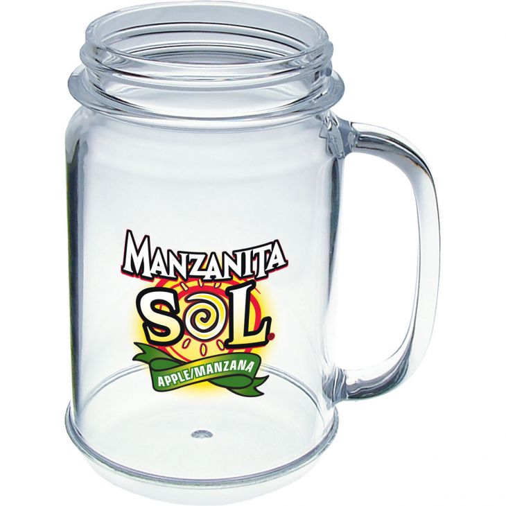 16 oz Plastic Mason Jar Mug main image