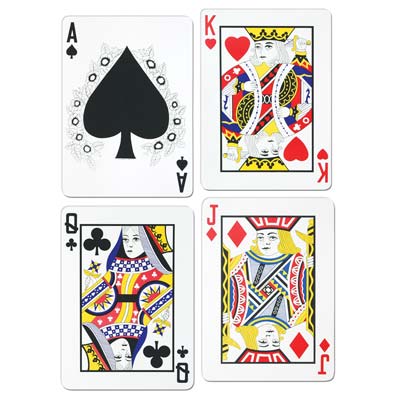 Decorations: Jumbo Casino Playing Cards  18" x 25"(Single Pack of 4 Cut-Outs) main image