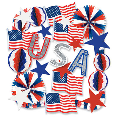 Decorating Kit: Fire Resistant Patriotic Trimorama Decorating Kit main image
