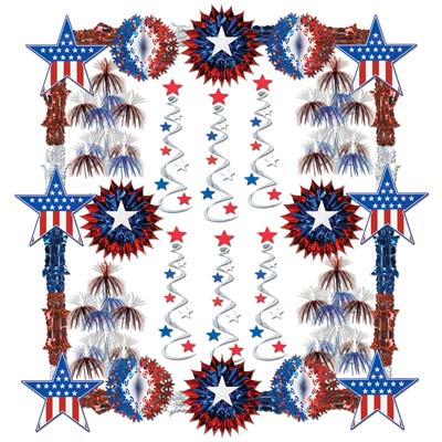 Decorating Kit: Patriotic Stars and Stripes Metallic Decorating Kit main image