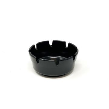 Ashtray: Black, Unbreakable Burn-Resistant Plastic