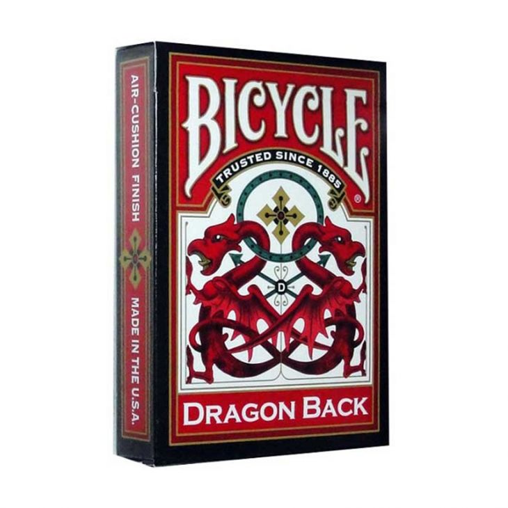 Bicycle Playing Cards: Dragon Playing Cards, One Dozen (12 Decks) Poker Size, Regular Index, Red Bac main image