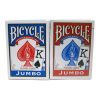 Bicycle Playing Cards, Poker Jumbo Index, 1/2 Blue 1/2 Red