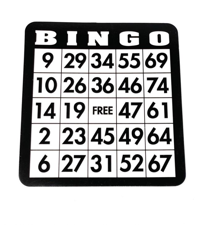 Bingo Cards: Hard Cards, 4.75 x 5 inches, (per 100) BLACK main image