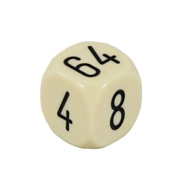 Backgammon Accessories: Backgammon Doubling Cubes - 1 Cube - 13/16"