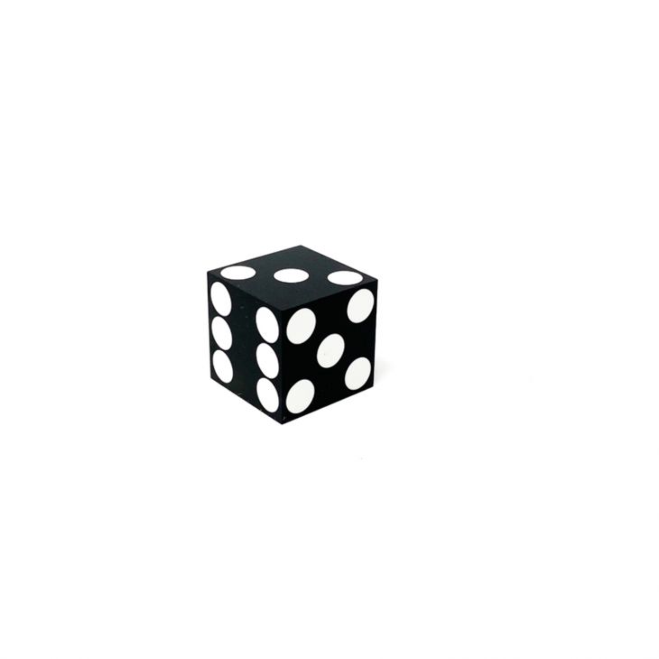 Flush Spots Casino Dice: 3/4 in., High Polish, Razor Edge, Black (1 Pair) main image