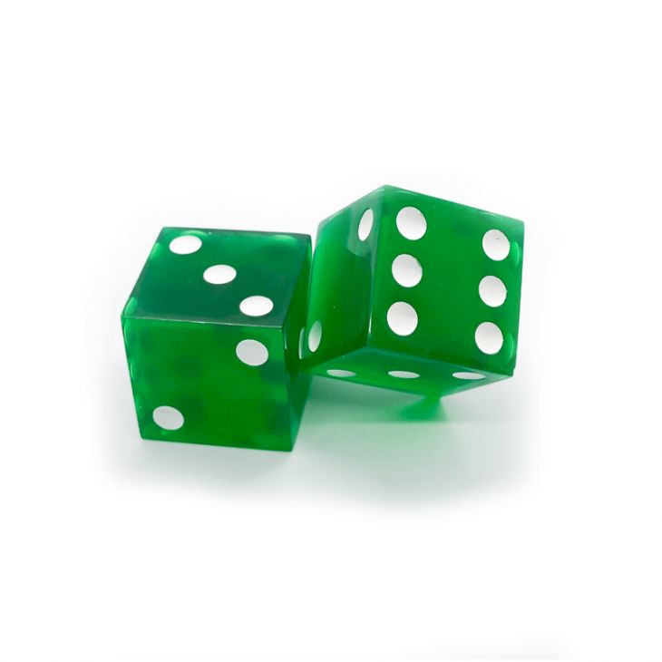 2 inch Jumbo Dice - Transparent Green main image