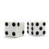 Jumbo Dice: 2 in., Opaque White (per pair)