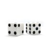 Jumbo Dice: 1 in., Opaque White (per pair)