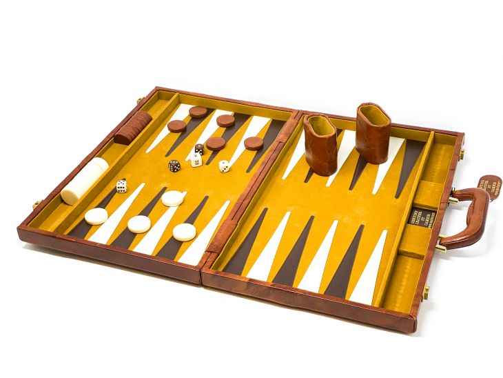 Backgammon Set: Classic Backgammon Set, Leatherette, 15 in. x 10 in. main image