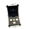 Caesars Palace Dice Set: 5 - 3/4" Metal Dice in Polished Aluminum Case