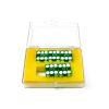 Flush Spots Casino Dice: 3/4 in., High Polish, Razor Edge, Green with Serial Numbers (Stick of 5)