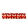 Flush Spots Casino Dice: 3/4 in., High Polish, Razor Edge, Dark Red with Serial Numbers (Stick of 5)