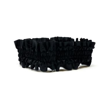 90's Style Black Arm Band 1-3/8 in Elastic -Set of 2