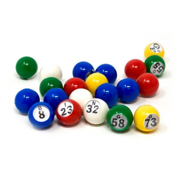 Bingo Balls - Multi Colored Plastic and Wooden