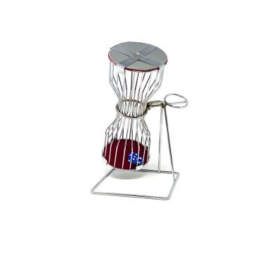 Chuck-a-Luck 10 in. Cage Set: Includes Stainless Steel Cage with 3 Dice and Felt Layout