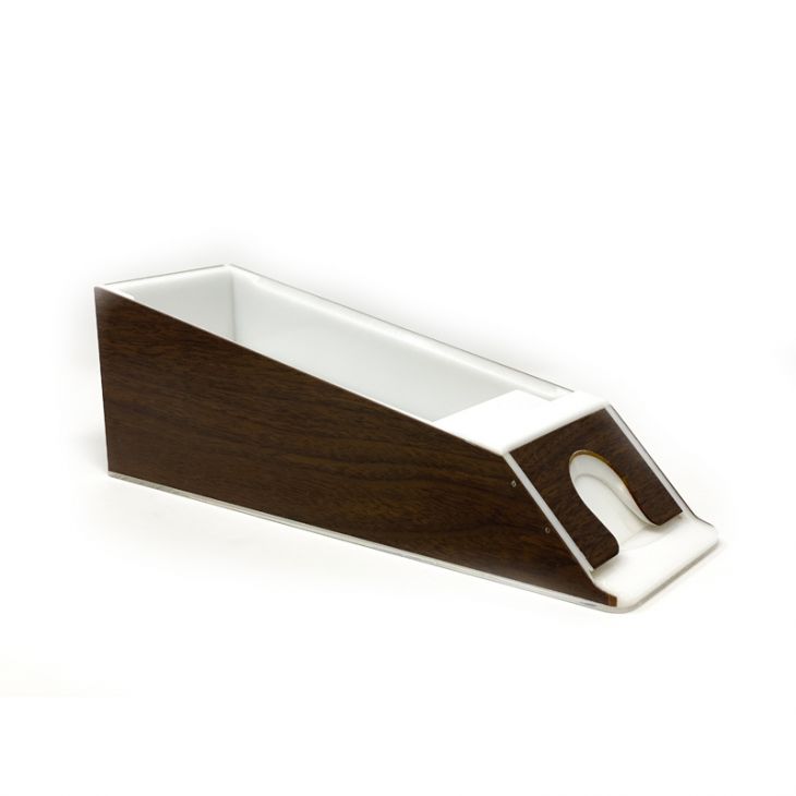 Blackjack Dealing Shoe, Casino / Professional Quality: 8-Deck, White and Wood Grain Formica Trim main image