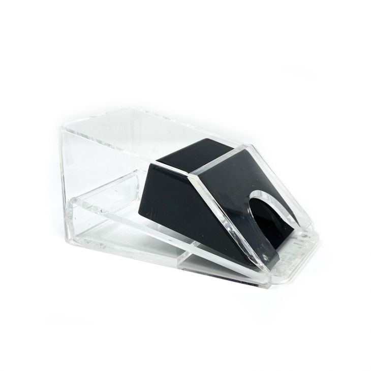Blackjack Dealing Shoe: 4-Deck, All Clear with Black Roller main image