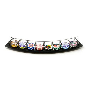 Horizontal Roulette Chip Rack: 8-Slot Horizontal Rack