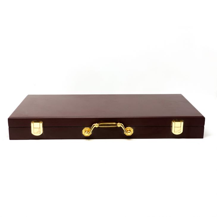 Chip Case: Snap Shut Faux Brown Chip Case, 300 Chip Capacity main image