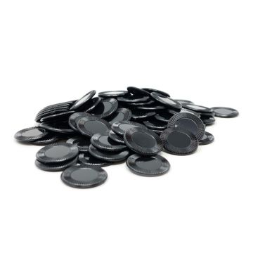 7/8" Mini Game Poker Chips: Black (per 1000)
