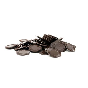 7/8" Mini Game Poker Chips: Brown (per 1000)