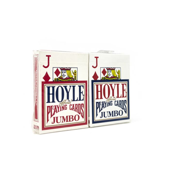 Hoyle Shellback Playing Cards, Poker Jumbo Index, 1/2 Blue 1/2 Red - 1 gross (144 decks) main image