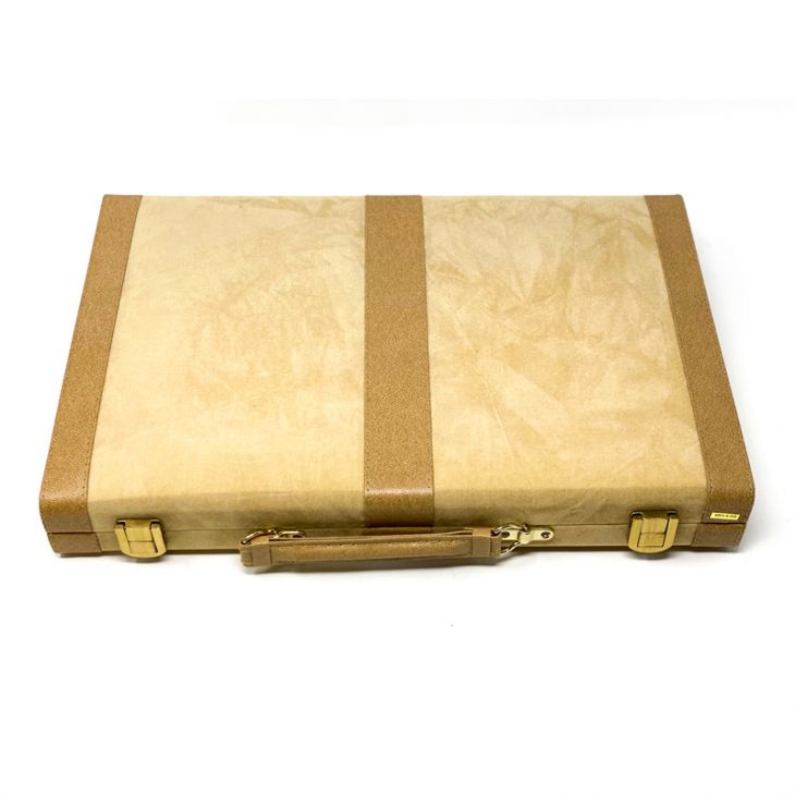 Backgammon Set: Designer Backgammon Set, Velour, Cream, 18 in. x 12 in. main image