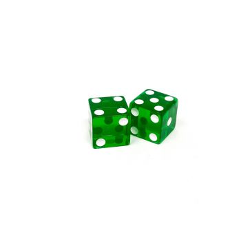 Jumbo Dice: 1 in., Transparent Green (per pair)