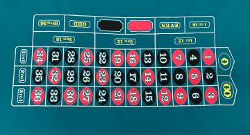 6ft Roulette Layout, Green (Billiard Cloth)