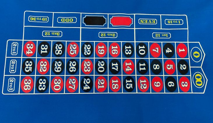 6ft Roulette Layout, Blue (Billiard Cloth) main image