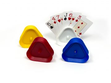 Plastic Triangle Playing Card Holders - Set of 4