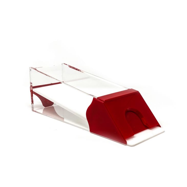 Blackjack Dealing Shoe, Casino / Professional Quality: 6-Deck, Clear with Red Trim main image