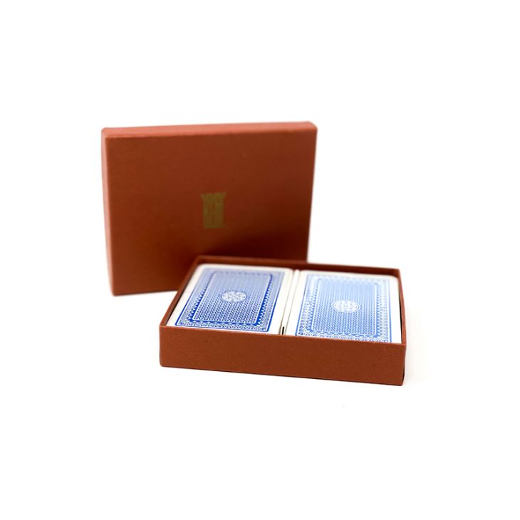 Kem Club Casino Playing Cards: Blue/Blue, Narrow Size, Regular Index 2-Deck Set � Seconds/Slightly main image