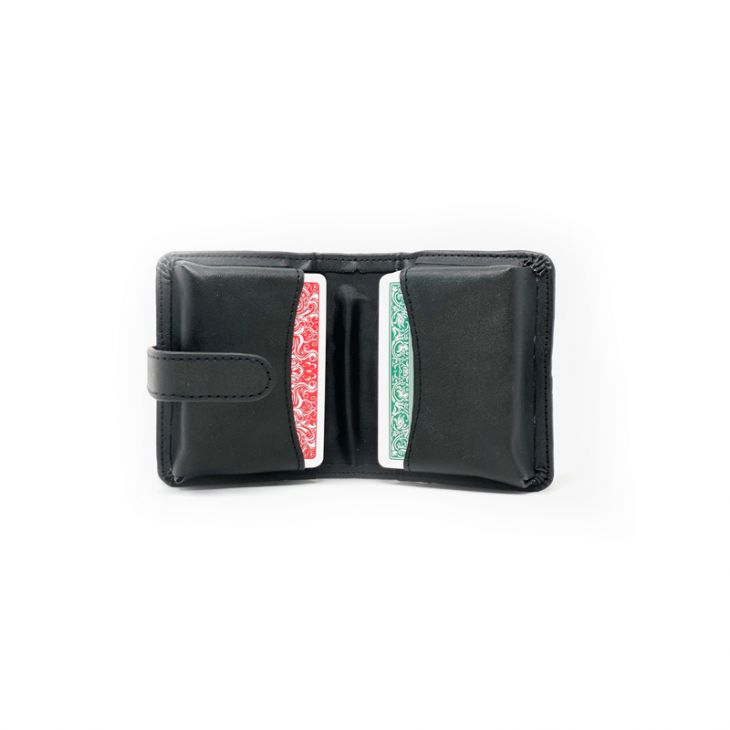 Bridge Accessories: Leather Playing Card Case holds 2 decks of Bridge/Narrow Size Playing Cards main image