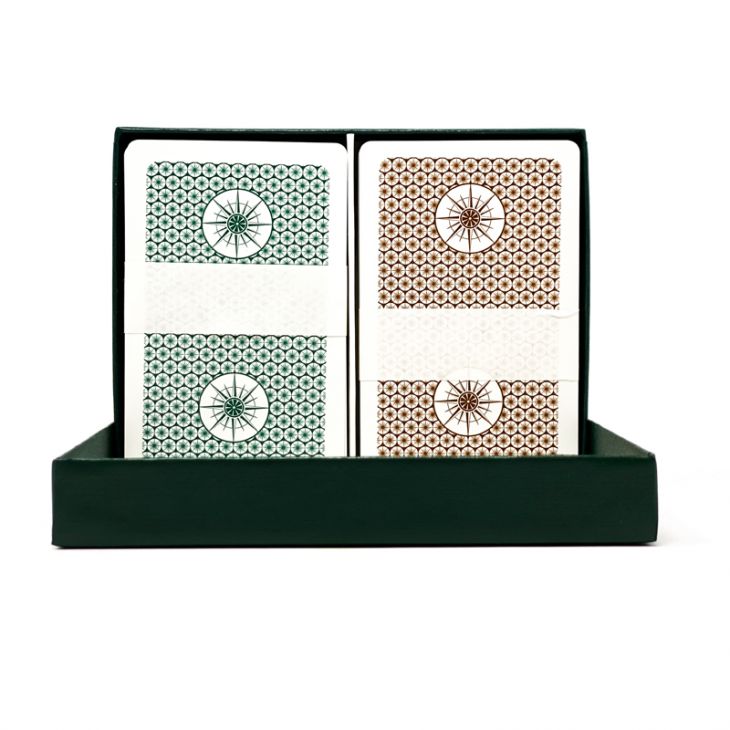 Gemaco Plastic Cards: Gem Pro, Narrow Size, Super Index, Green and Brown Set main image