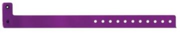 Vinyl 3/4" Colored Wristbands with Plastic Snap, Amazing Grape (500 per box)