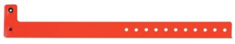 Vinyl 3/4" Colored Wristbands with Plastic Snap, Neon Red (500 per box) main image