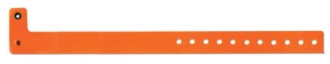 Vinyl 3/4" Colored Wristbands with Plastic Snap, Tangy Tangerine (500 per box) main image