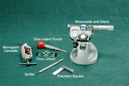 Dice Tools: Measure the size and accuracy of your Precision Dice with our Dice Micrometer with Stand main image