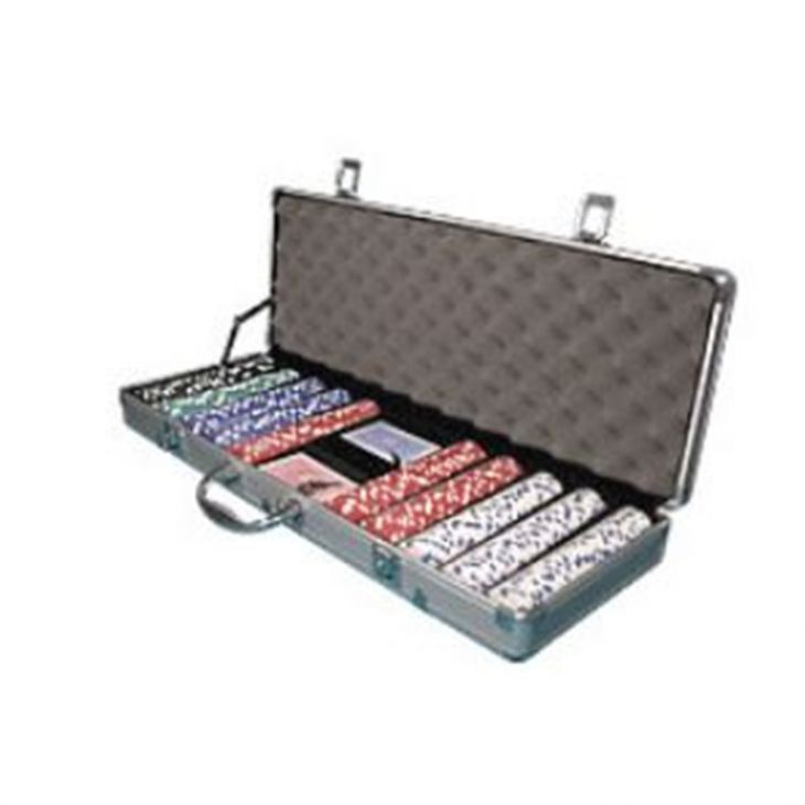 Kem Poker Chip Set: 300 11.5 Gram Dice Chips, Red and Blue Kem Arrow Decks in Aluminum Case main image