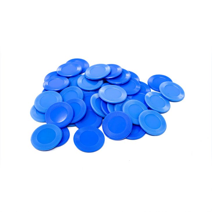 7/8" Mini Game Poker Chips: Light Blue (per 1000) main image