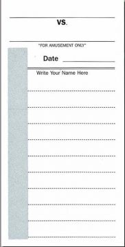 All Sports Ten Number Cards: Ten Number/Ten Row All Sports Betting Cards (Strip Cards) � 100 Cards